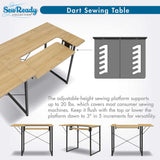 Studio Design Dart Sewing Table Graphite / Ashwood