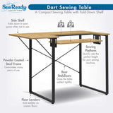 Studio Design Dart Sewing Table Graphite / Ashwood