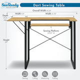 Studio Design Dart Sewing Table Graphite / Ashwood