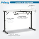 Studio Design Rollaway II Sewing Table Black / White