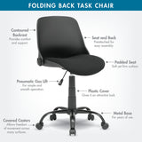 Studio Design Folding Back Task Chair Black