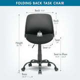 Studio Design Folding Back Task Chair Black