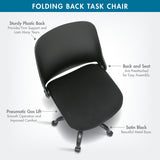 Studio Design Folding Back Task Chair Black