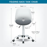 Studio Design Folding Back Task Chair White Grey