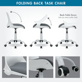 Studio Design Folding Back Task Chair White Grey