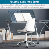 Studio Design Folding Back Task Chair White Grey