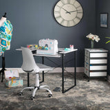Studio Design Folding Back Task Chair White Grey