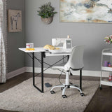 Studio Design Folding Back Task Chair White Grey