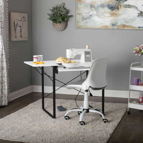 Studio Design Folding Back Task Chair White Grey