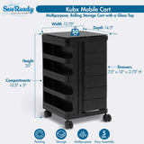 Studio Design KUBX Mobile Storage Cart Black