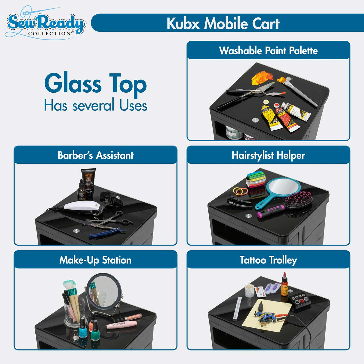 Studio Design KUBX Mobile Storage Cart Black