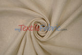 Metallic Vintage Linen Polyester Fabric - Imitation Burlap, Metallic Foil Vein, 58/60" Width (1 Yard)