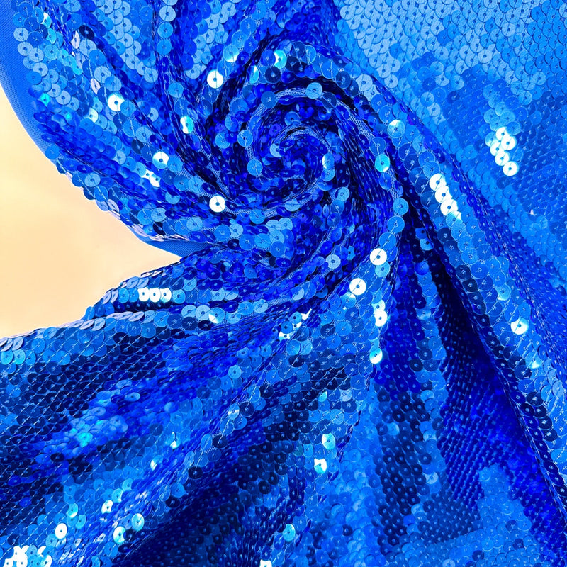 Blue Polyester Fused Satin