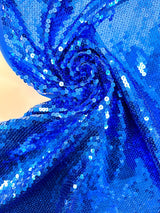 Blue Polyester Fused Satin