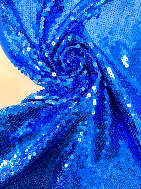 Blue Polyester Fused Satin