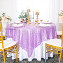 Seamless Square Sequin Taffeta Table Overlay Tablecloth