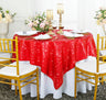 Seamless Square Sequin Taffeta Table Overlay Tablecloth