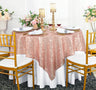 Seamless Square Sequin Taffeta Table Overlay Tablecloth