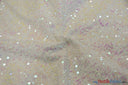 Glitz Sequins Taffeta Polyester Fabric - Raindrop Sequins, 54" Wide (1 Yard)