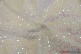 Glitz Sequins Taffeta Polyester Fabric - Raindrop Sequins, 54" Wide (1 Yard)