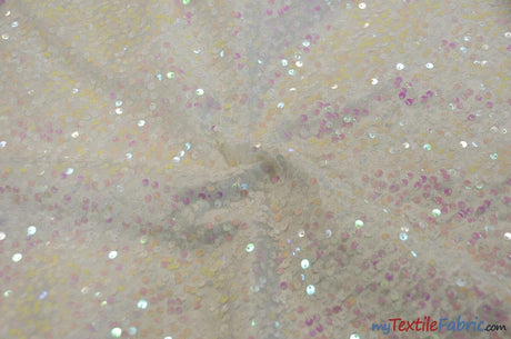 Glitz Sequins Taffeta Polyester Fabric - Raindrop Sequins, 54" Wide (1 Yard)