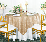 Seamless Square Sequin Taffeta Table Overlay Tablecloth