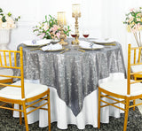 Seamless Square Sequin Taffeta Table Overlay Tablecloth