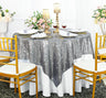 Seamless Square Sequin Taffeta Table Overlay Tablecloth