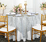 Seamless Square Sequin Taffeta Table Overlay Tablecloth