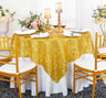 Seamless Square Sequin Taffeta Table Overlay Tablecloth