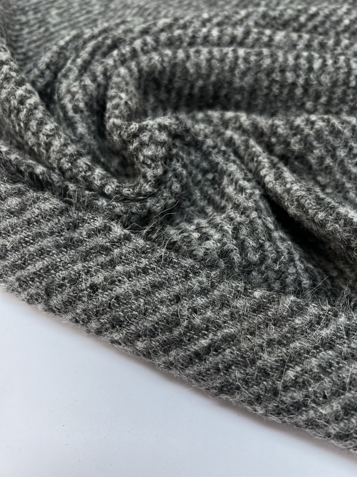 Wool Acrylic Bouclé Gray