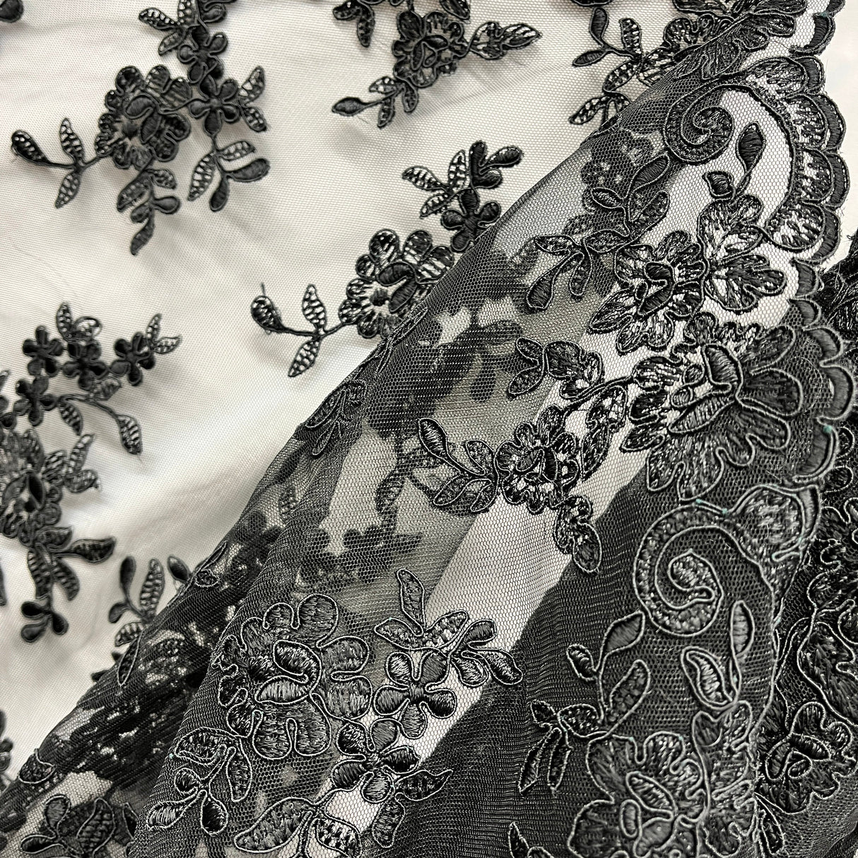 Embroidered Lace Net Mesh Bridal Fabric