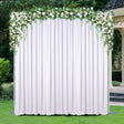 Crushed Velvet Backdrop Drape Panel 16 ft x 57 in White