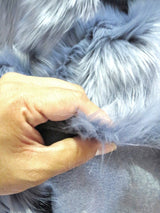 Black Solid Shaggy Long Pile Faux Fur Fabric