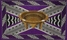 Kingdom Of Tonga Kava Bowl All Around Border Crossing Pattern Sarong Polyester Fabric - Vibrant Colors, 72" L X 45" W (1 Piece)