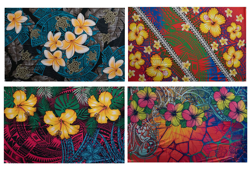 Polyester Sarong Hibiscus Assortment 72 x 45