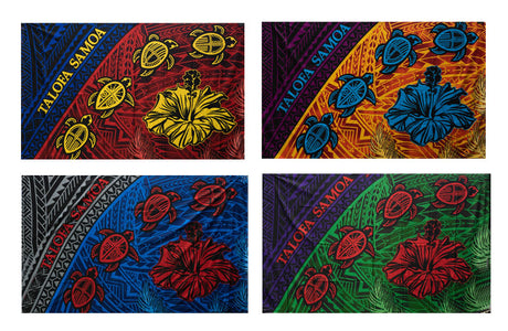 Polyester Sarong Sea Turtles Hibiscus
