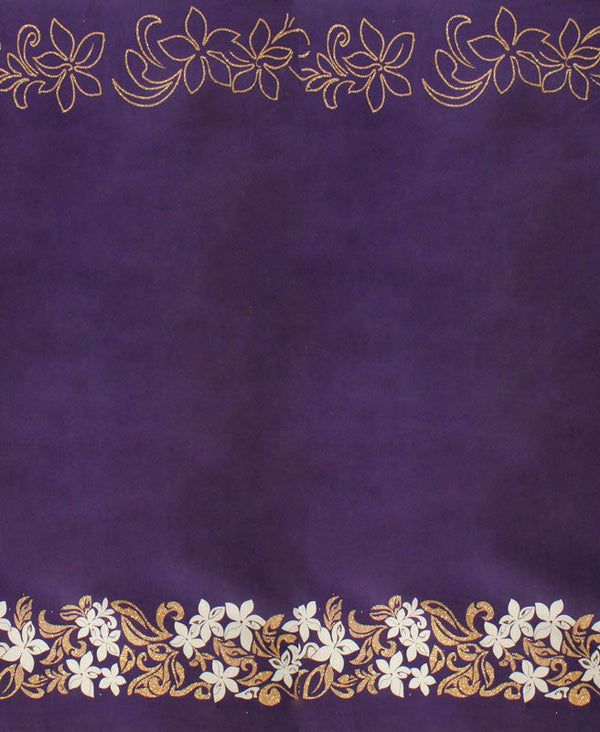 1 Yard Tiare & Swirls Glitter Double Border Fabric 36" x 60" Polyester