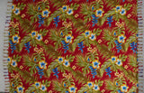 Hibiscus Plumeria Tropical Leaves Rayon Fabric - Tropical Floral Print, 72" L x 45" W (1 Piece)
