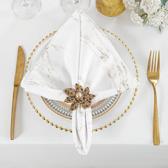Velvet Dinner Napkins 20x20 White