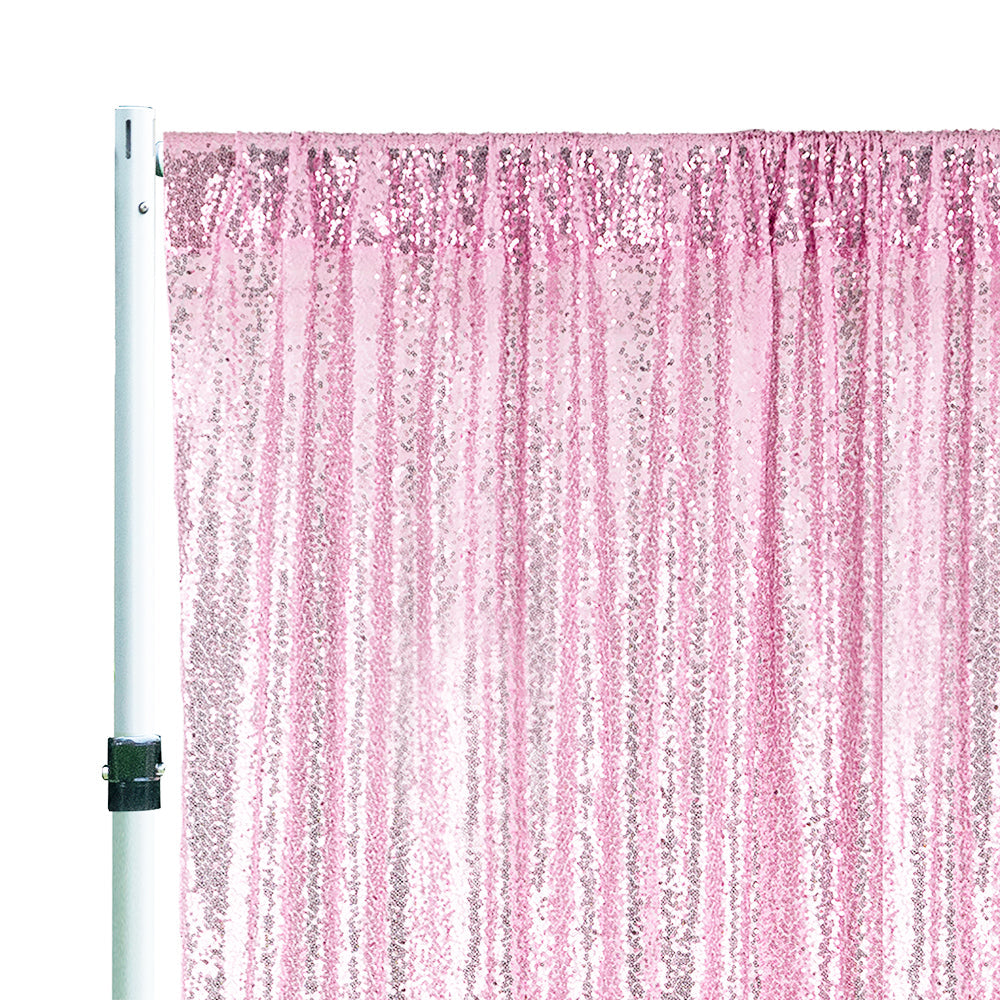 Sequin Backdrop Drape 14 ft x 52 in Pink