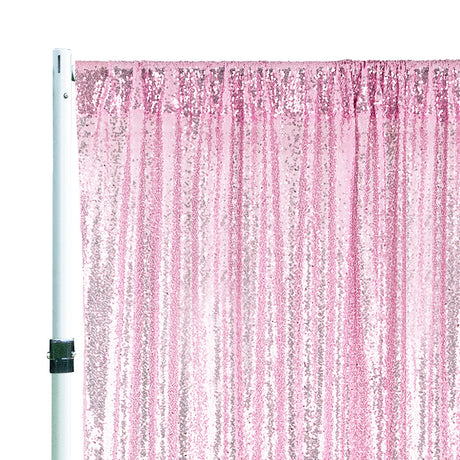 Sequin Backdrop Drape 14 ft x 52 in Pink