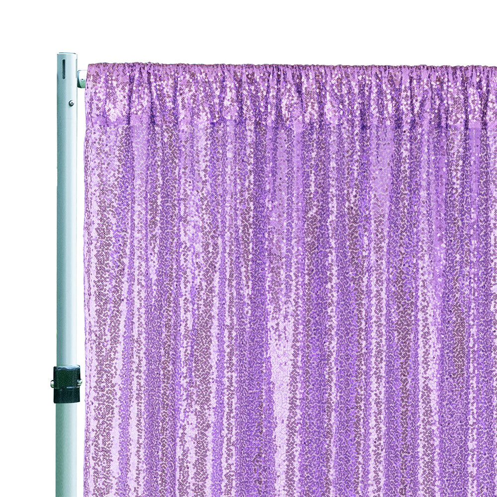 Sequin Backdrop Curtain Drape Panel 14 ft x 52 in Lavender
