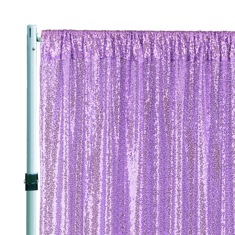 Sequin Backdrop Curtain Drape Panel 14 ft x 52 in Lavender