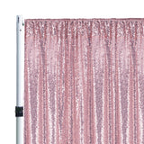 Sequin Backdrop Drape 14 ft x 52 in Blush Pink/Rose Gold
