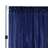 Sequin Backdrop Drape Panel 14 ft x 52 in Navy Blue