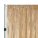 Sequin Backdrop Drape Panel 14 ft x 52" Champagne