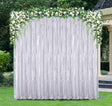 Sequin Backdrop Drape Panel 14 ft x 52 in Platinum/Light Silver