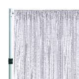 Sequin Backdrop Drape Panel 14 ft x 52 in Platinum/Light Silver