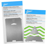 Ateco 1446 - 3 Sided Decorating Comb and 1447- 4 Sided Decorating Comb & Icing Smoother, 2 Pc Set,Silver